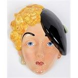 A Beswick wall plaque, Girl with Black Beret, 314, gloss  See illustration