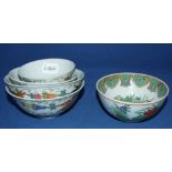 A pair of Chinese porcelain bowls, 12.5