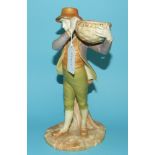 A Worcester figure, of a man carrying a