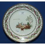 A 19th century Vienna porcelain plate, d