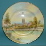 A Royal Worcester plate, Worcester Cathe