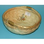 A Royal Worcester blush ivory basket wea