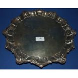 A silver salver, inscribed, Elkington & Co, Birmingham 1924, approx. 26.6 ozt, 33.