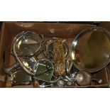 Assorted silver and silver plated items, including a set of knife rests in the form of Dachshunds,