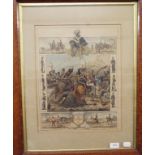 A coloured print, The Light Dragoons, an