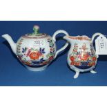 A Meissen porcelain teapot and cover, wi