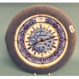 A late 19th century wall clock, with a p