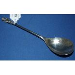 A George II silver apostle spoon, the re