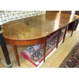 A 19th century inlaid mahogany D end din