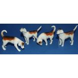 Four Beswick Foxhounds, 1st version, 941