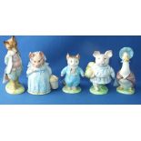 Five Beswick Beatrix Potter figures, inc