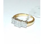 An Art Deco style 18ct gold and diamond