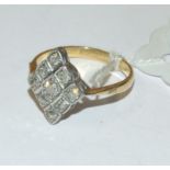 An 18ct gold and diamond cluster ring