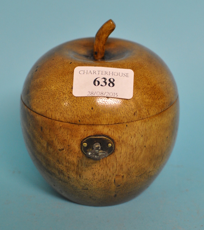 A tea caddy, in the form of an apple, - Image 3 of 3