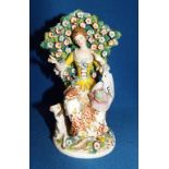 A Continental porcelain figure, of a shepherdess, (a.f.) 60.5 cm high Condition report Report by GH