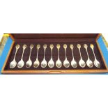 A set of silver and silver gilt RSPB Spoon Collection spoons, London 1975, approx. 10.