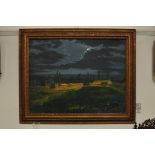 H Powell Cooper, Fair on Hertham, oil on artist's board, signed and inscribed verso,