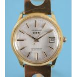 A gentleman's 18ct gold Bunrus Chronometer Self Winding wristwatch, with baton indices,