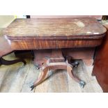 A mahogany tea table,