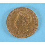 A George IV sovereign,