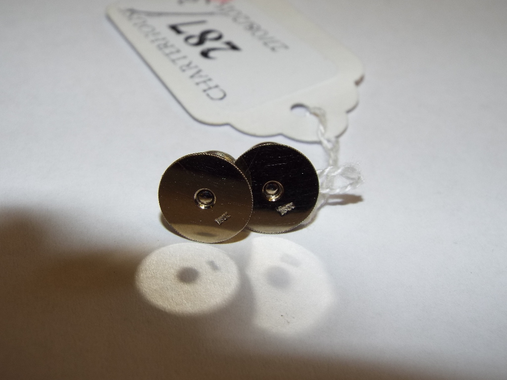 A pair of 18ct white gold, mother of pearl and diamond dress studs, another pair, both boxed, and - Image 12 of 13