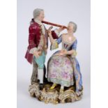 A Meissen porcelain group, Sight (a.f.), 18.5 cm high Condition report Report by GH

Several areas