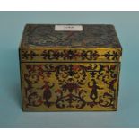 A Boulle work jewellery box, with a fitted interior,