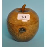 A tea caddy, in the form of an apple,