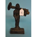 A cast iron door stop, in the form of a chimney sweep, 23.