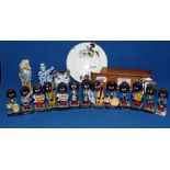 Thirteen Robertson's Golly Band figures, related items,