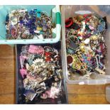 EXTRA LOT: Assorted costume jewellery (3 boxes)