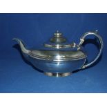 A Victorian silver teapot, of compressed circular form, London 1847, approx. 15.