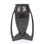 A Liberty & Co English Pewter vase, designed by Archibald Knox,