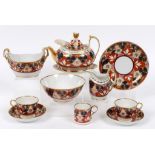 A Worcester Barr, Flight & Barr porcelain tea and coffee service, comprising a teapot with cover and