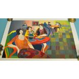 An Itzchak Tarkay Serigraph, Afternoon Appetizers, 2007,