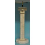 A marble cluster column lamp, 56.