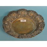 An Indonesian djoka silver plated dish,