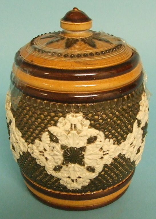 A Doulton Lambeth stoneware tobacco jar