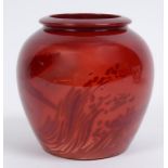 A Bernard Moore flambe vase, decorated b