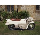 A 1963 Velocette Vogue, registration number VFX 150, cream.