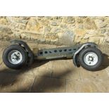 A Bikelug T400 collapsible motorcycle trailer, with spare wheel bracket, a spare wheel,