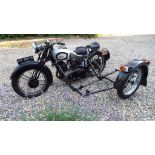 A 1933 AJS Model 33/2 996cc motorcycle combination, registration number HV 3075, frame number 688,