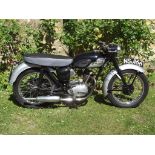 A circa 1960/61 Triumph Tiger Cub, black.