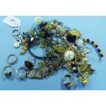 Assorted costume jewellery