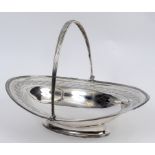 A George III silver swing handle basket,