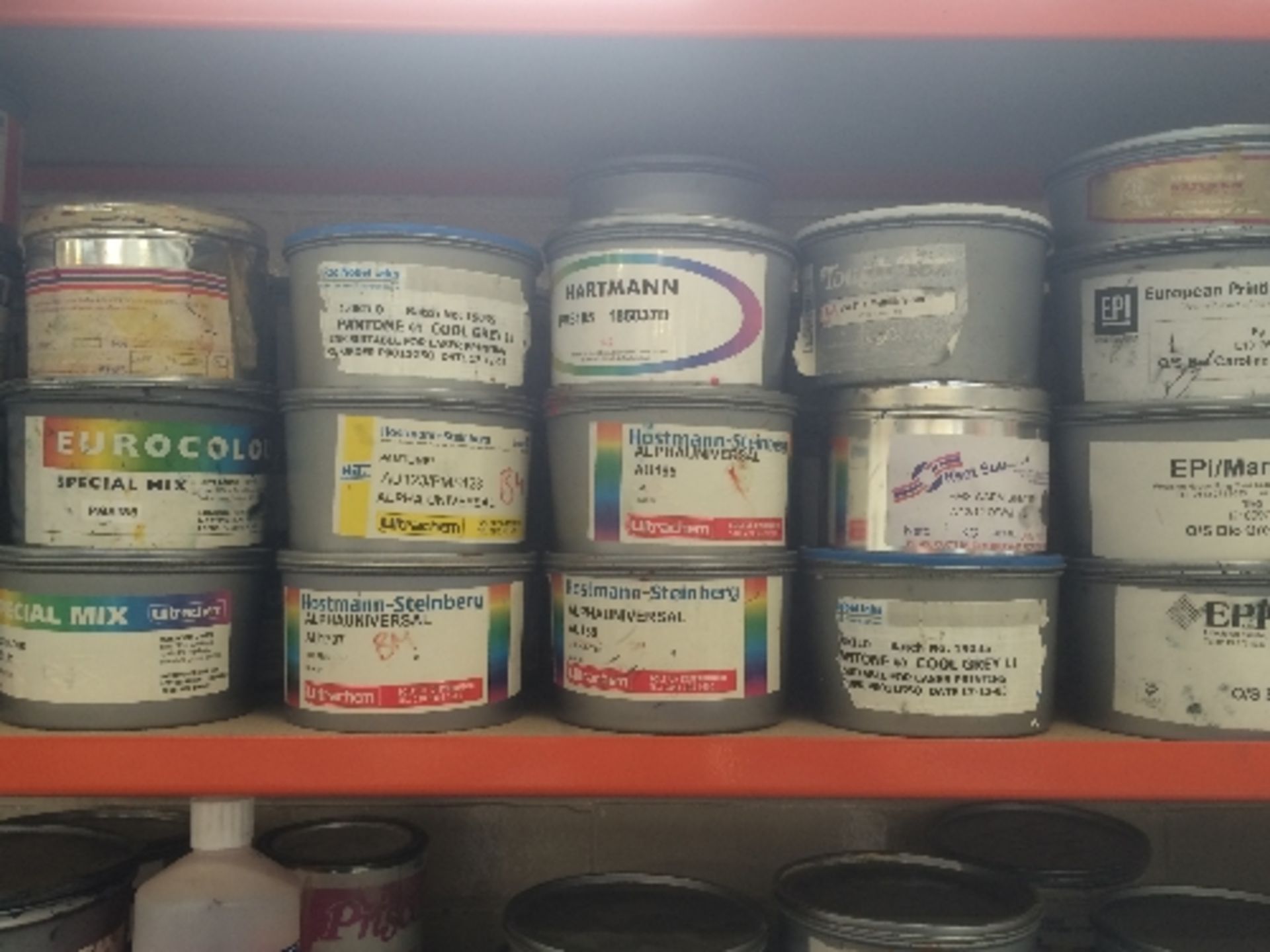 Contents of rack including large quantity of full and part tubs of various printer inks, including - Image 2 of 5