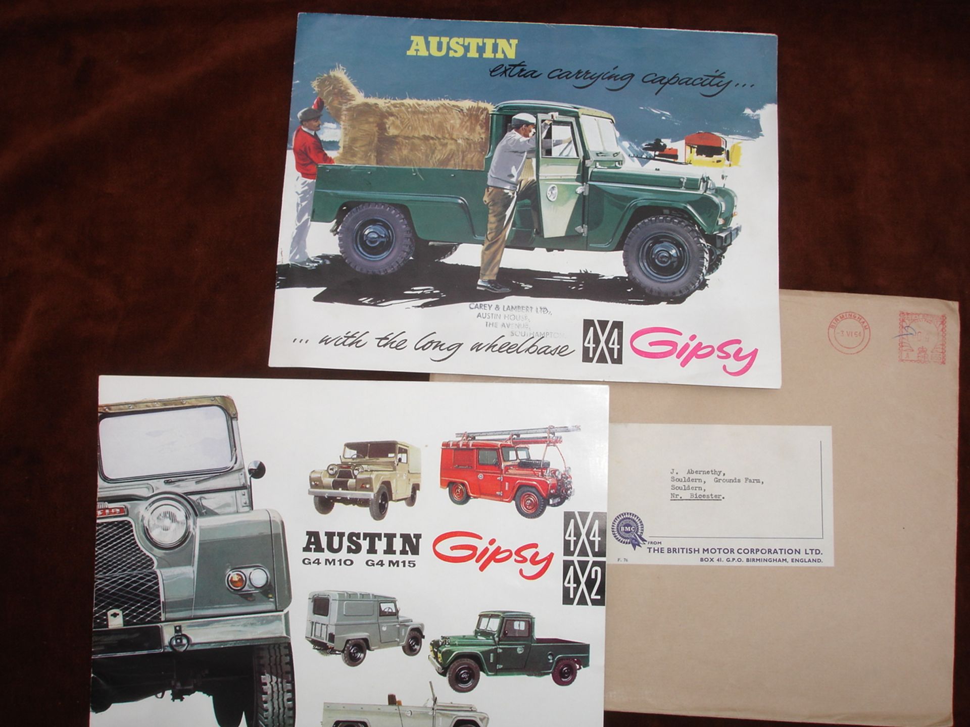 Austin Gipsy 28 page sales brochure with a colour & trim chart