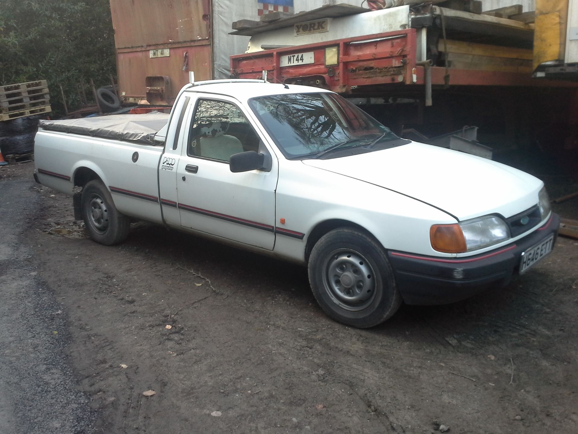 1969 Ford P100 pick-up truck, 1800cc with truck cover. MOT to January 2016 Reg no H646 ETT