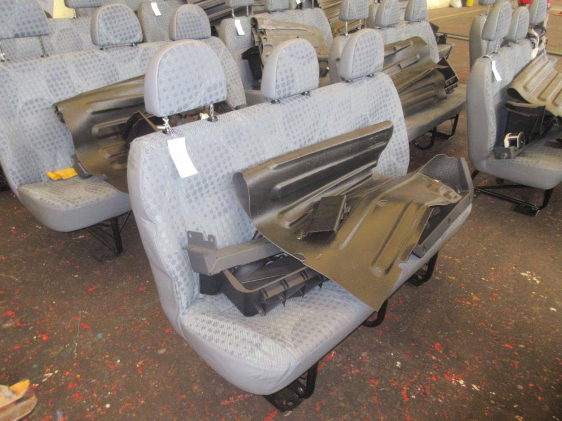 Ford Transit 3 seat rear bench seat with seat belts, plastic step and rubber floor mat (unused)