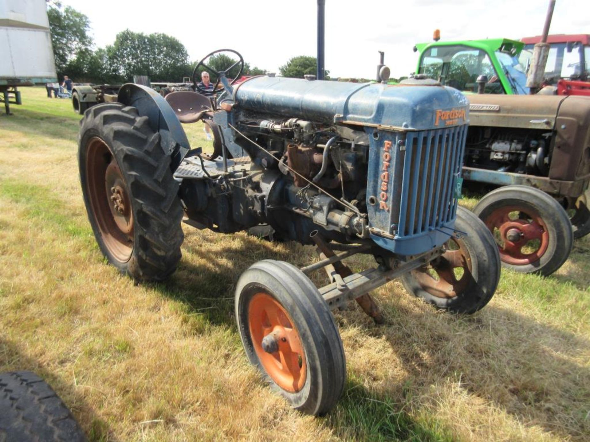 FORDSON E27N 4cylinder petrol/paraffin TRACTOR Fitted with rear drawbar.